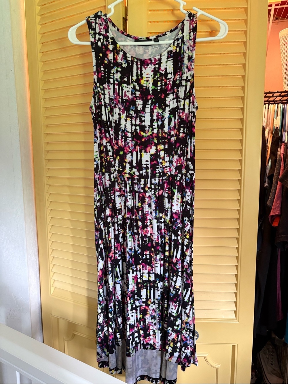 Apt. 9 Black Multi-Colored Print Sleeveless Maxi Dress